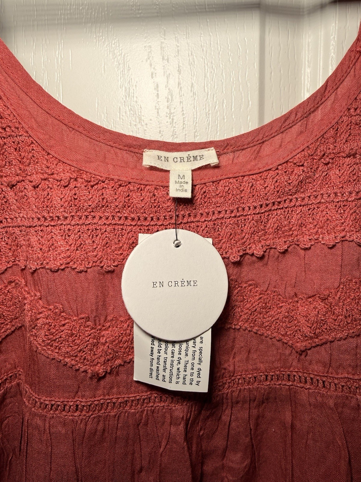 En Crème Pink White Mini Dress Tank – Size Medium – Brand New With Tags