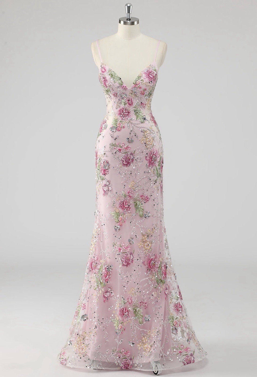 Zapaka Sequence prom dress size 4 Floral Brand New