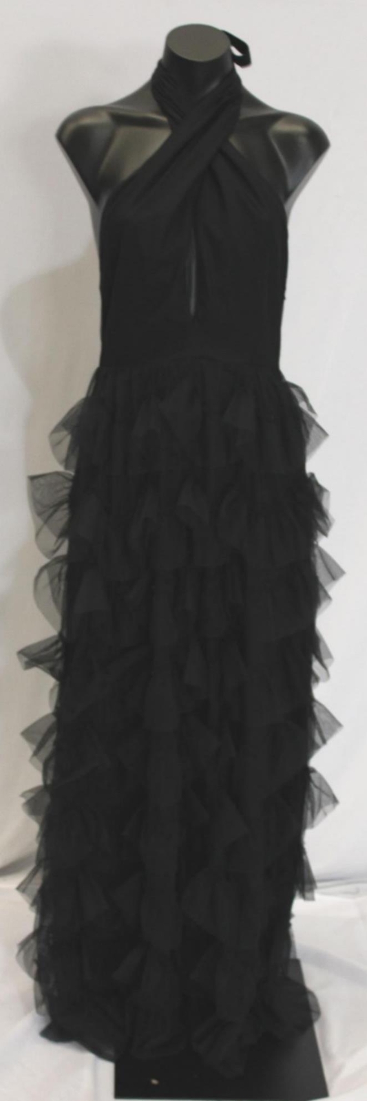 Hello Molly Women’s Aisling Halter Tulle Maxi Dress AC2 Black Small (US 4) NWT