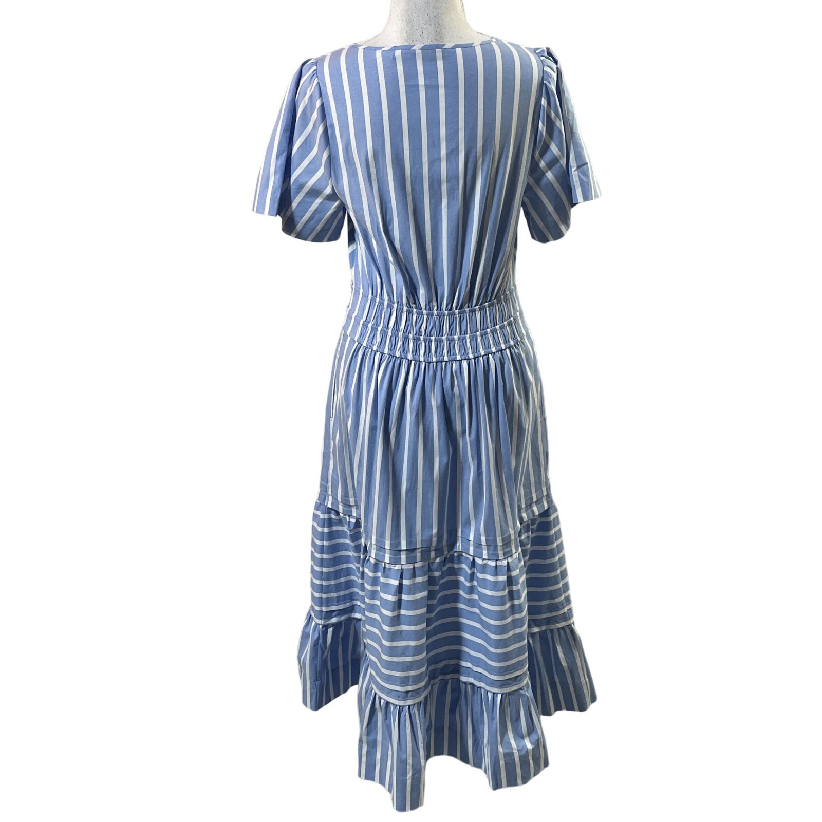 Isaac Mizrahi Live! Petite Yarn Dye Stripe Poplin Maxi Dress XXSP A646868