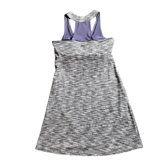 MPG Athletic Mesh Racerback Dress with Built In Bra in White, Purple, and Black