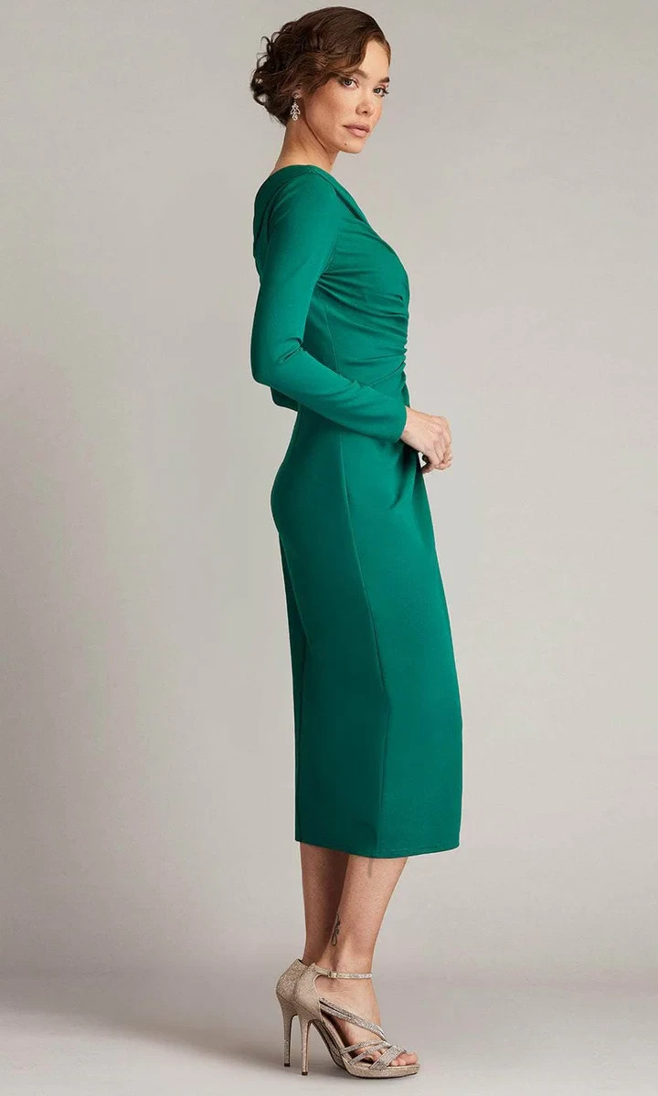 Tadashi Shoji Emerald Green Blume Gathered Midi Dress Size XXXL $398