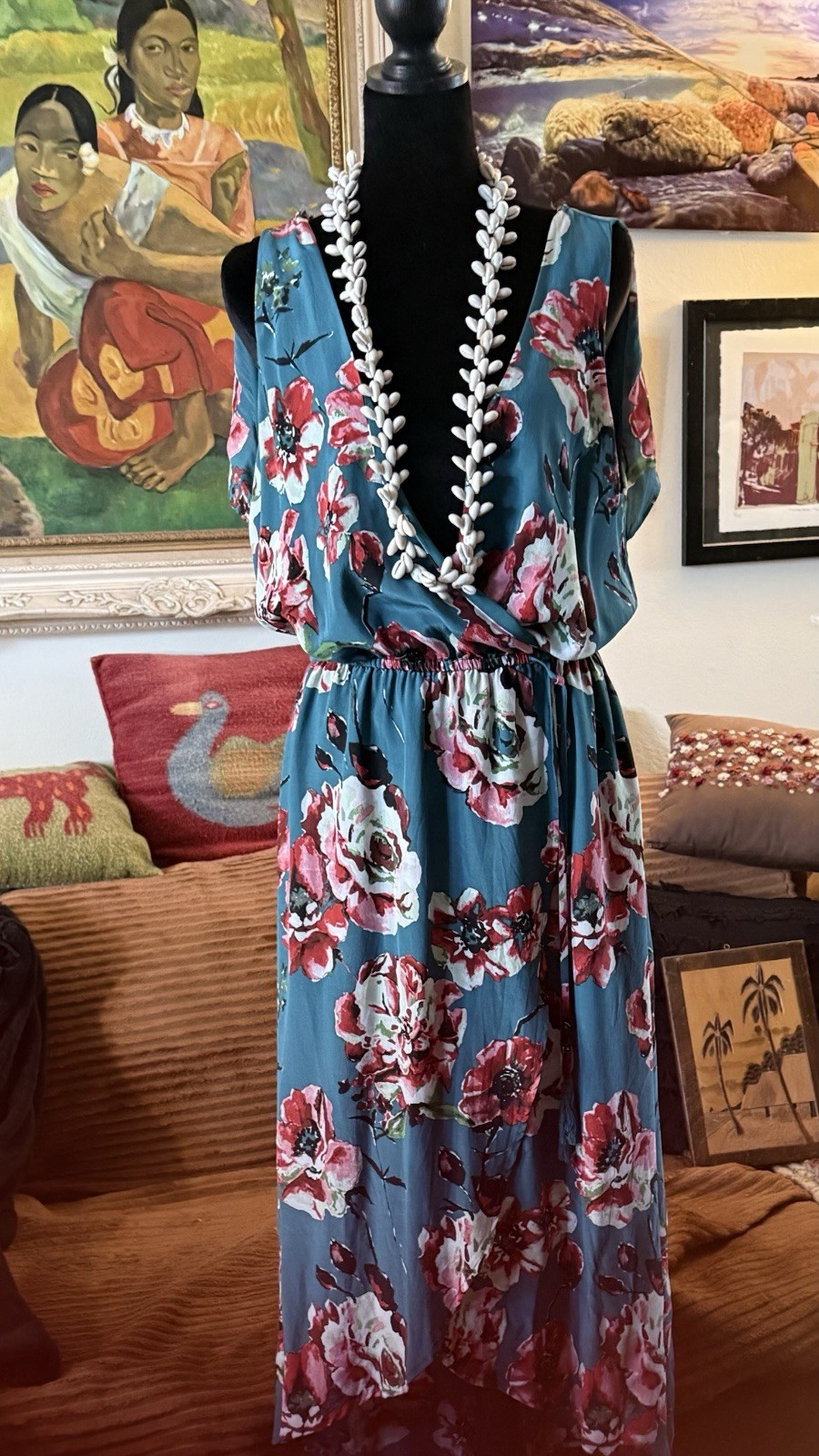 ~NWT~ Lucky Brand V-Neck Sleeveless Tiered Ruffled Dress – Floral – Medium