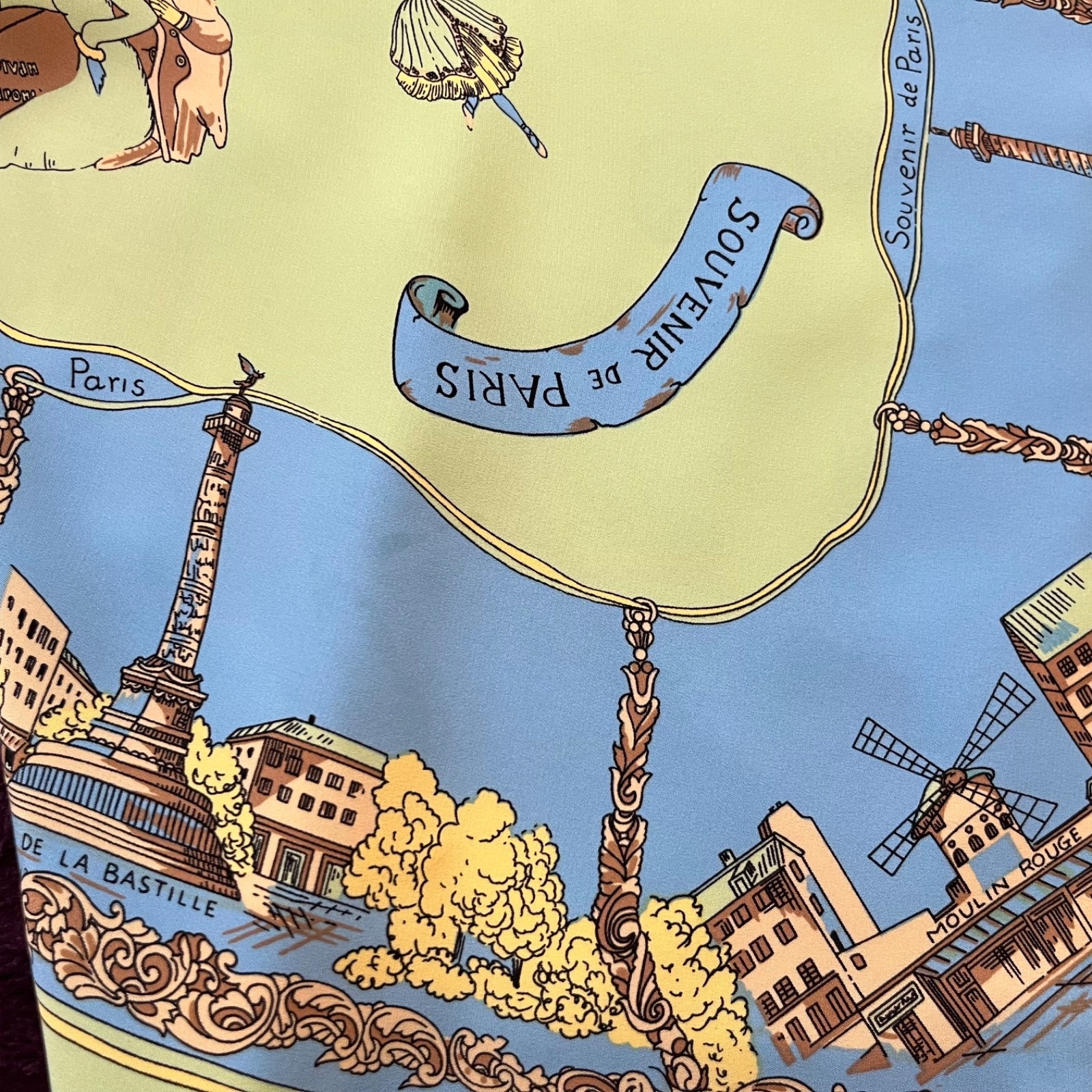 Vtg RARE Tibi Y2K “Paris Souvenir” Scarf Print 100% Silk Slip Dress Archival Sm