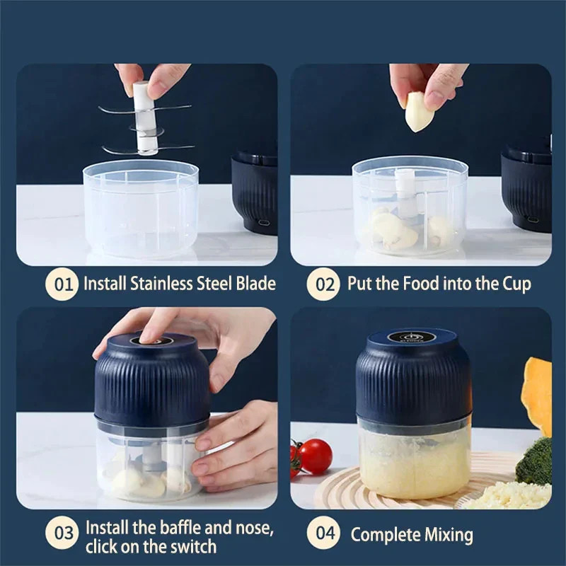 Rechargeable Electric Vegetable Chopper