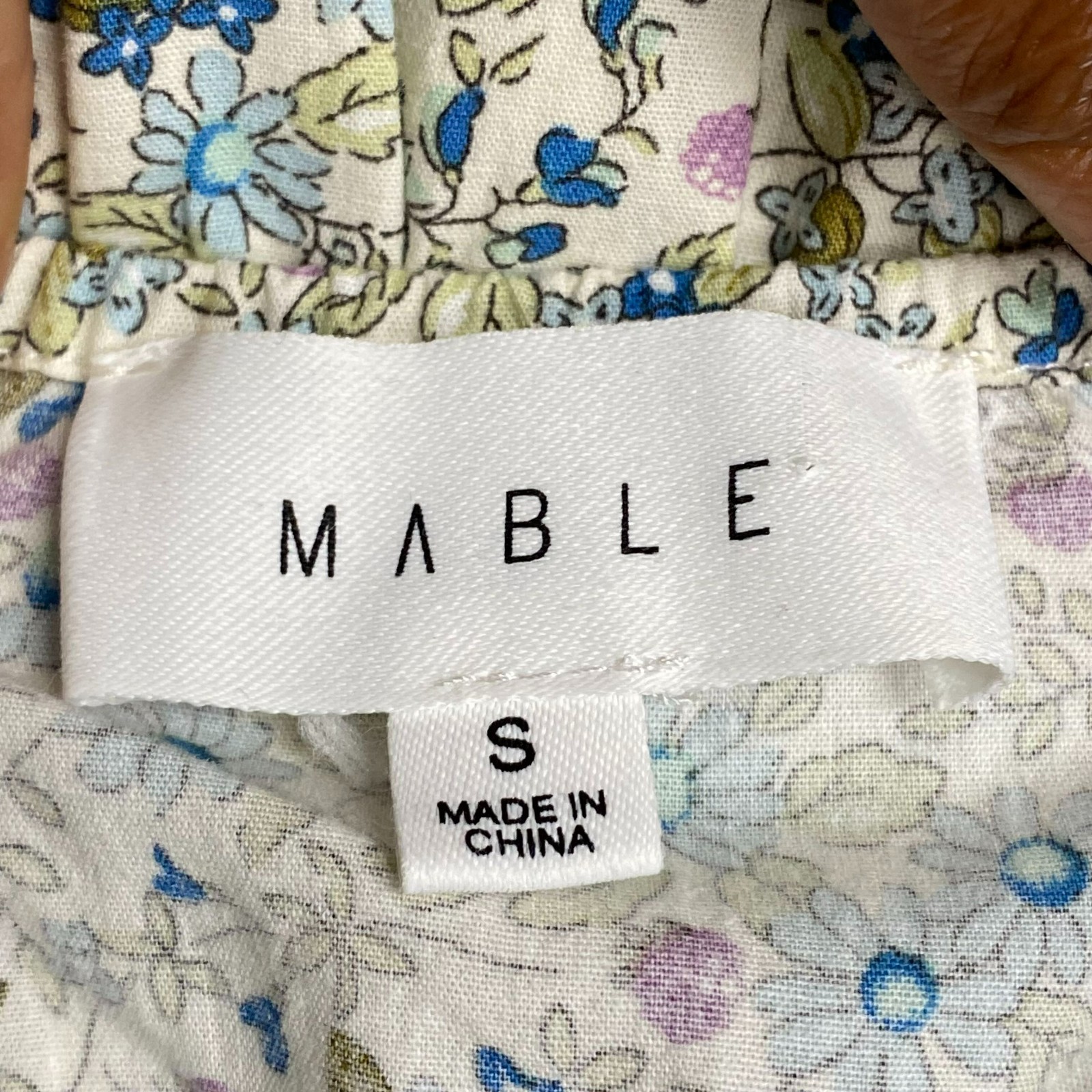Mable Womens Beige Ditsy Floral Square Neck Ruffle Sleeve Tiered Midi Sundress S