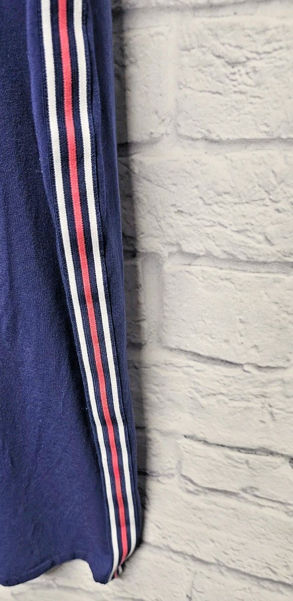 EXPRESS XS NAVY BLUE PINK WHITE SIDE RIBBON STRIPE VARSITY BODYCON TANK DRESS