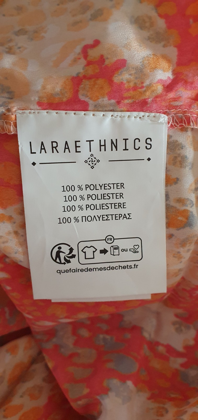 Laraethnics Séraphine Savane Orange with gold Long dress size TU