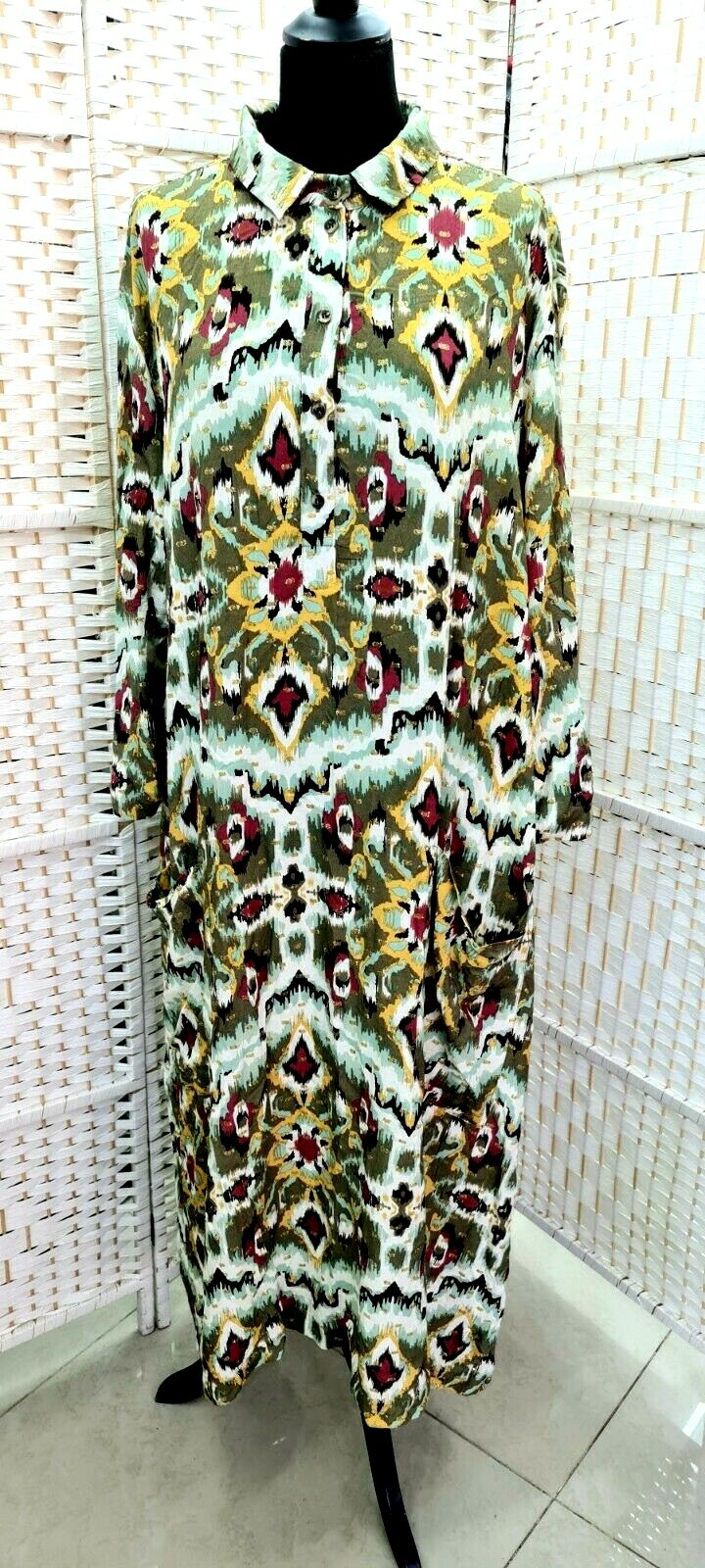 ALAMBIKA LONG COLOURFUL DRESS SIZE – L – MADE IN ISRAEL.
