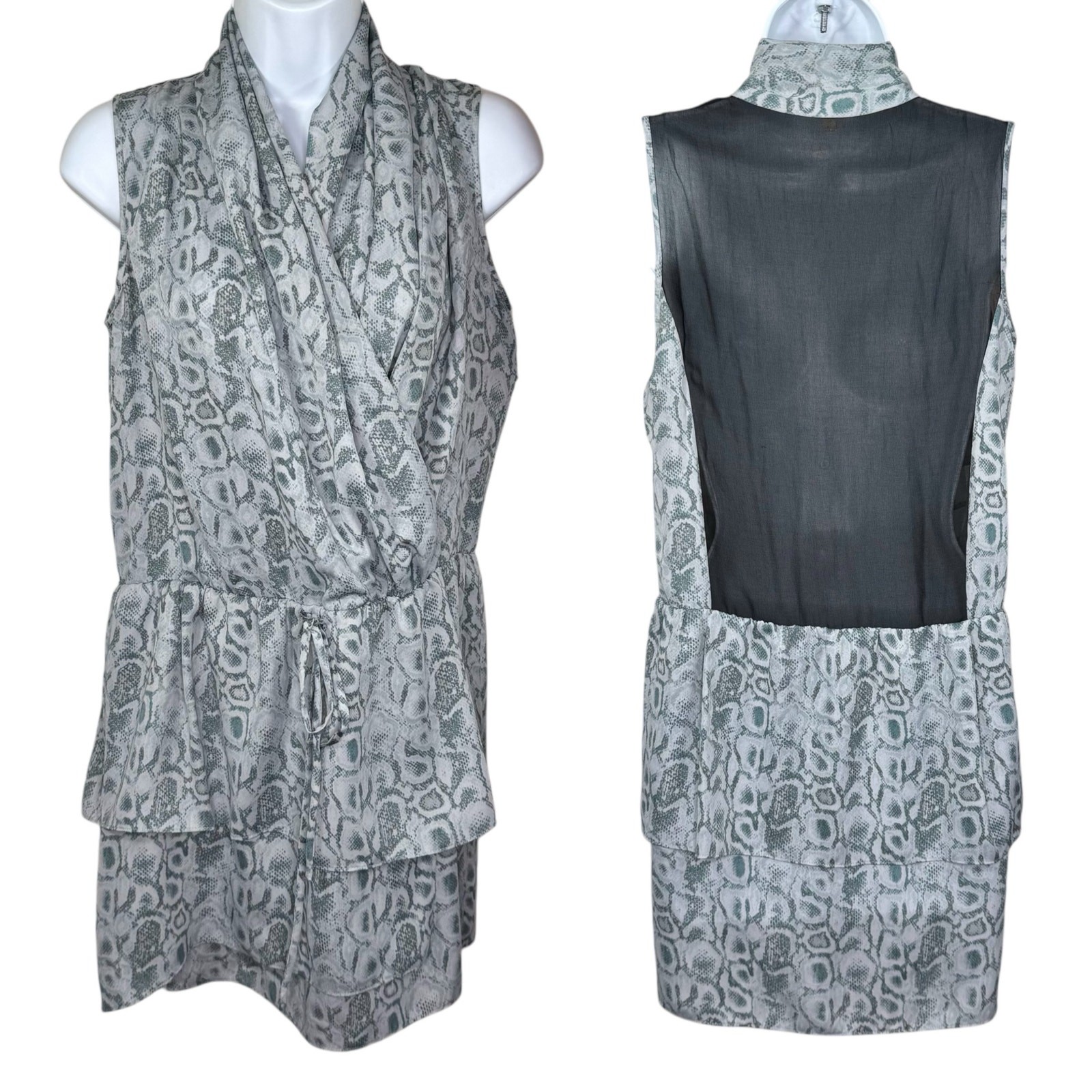 RACHEL Rachel Roy Snakeskin Sheer Back Mini Dress Small NWT