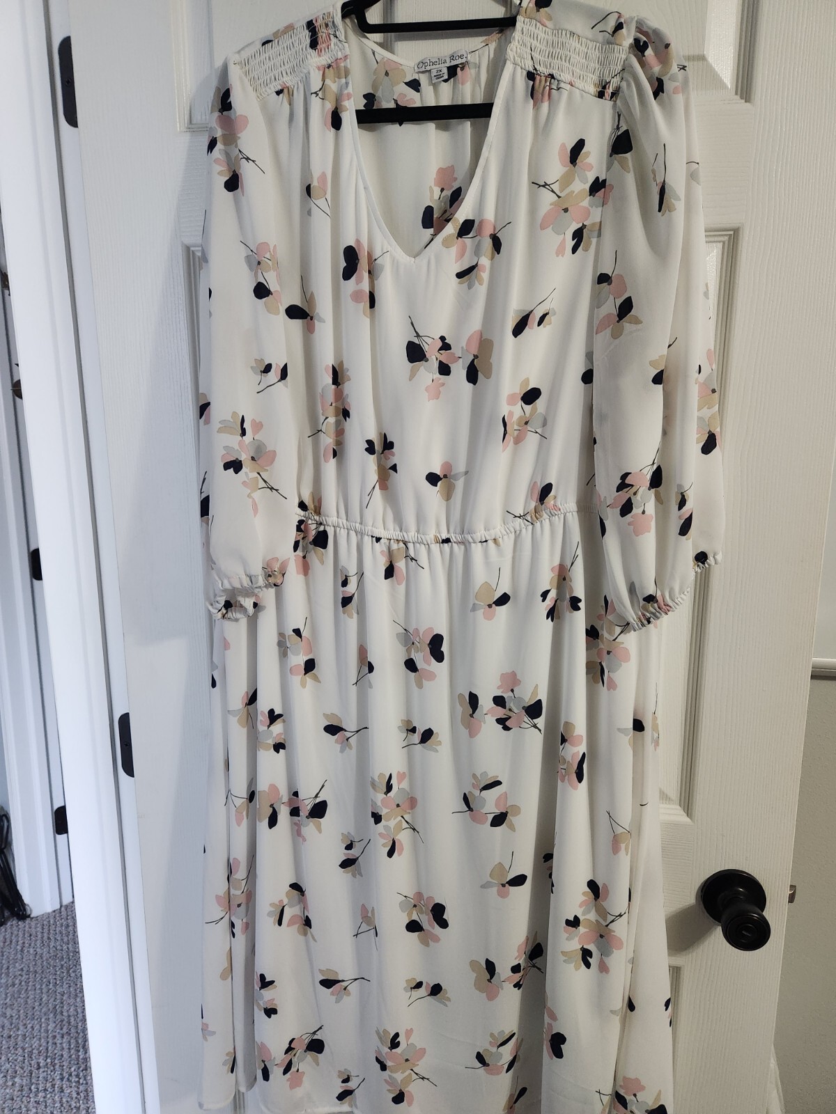 Ophelia Roe 2XL white floral dress NWOT