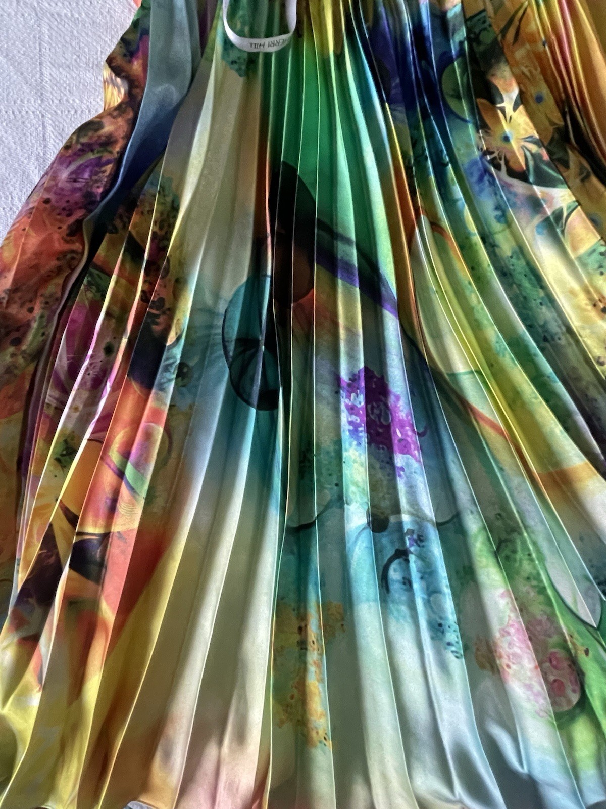 Sherri Hill Multicolor Beaded Digital Print Sleeveless Dress Size 12