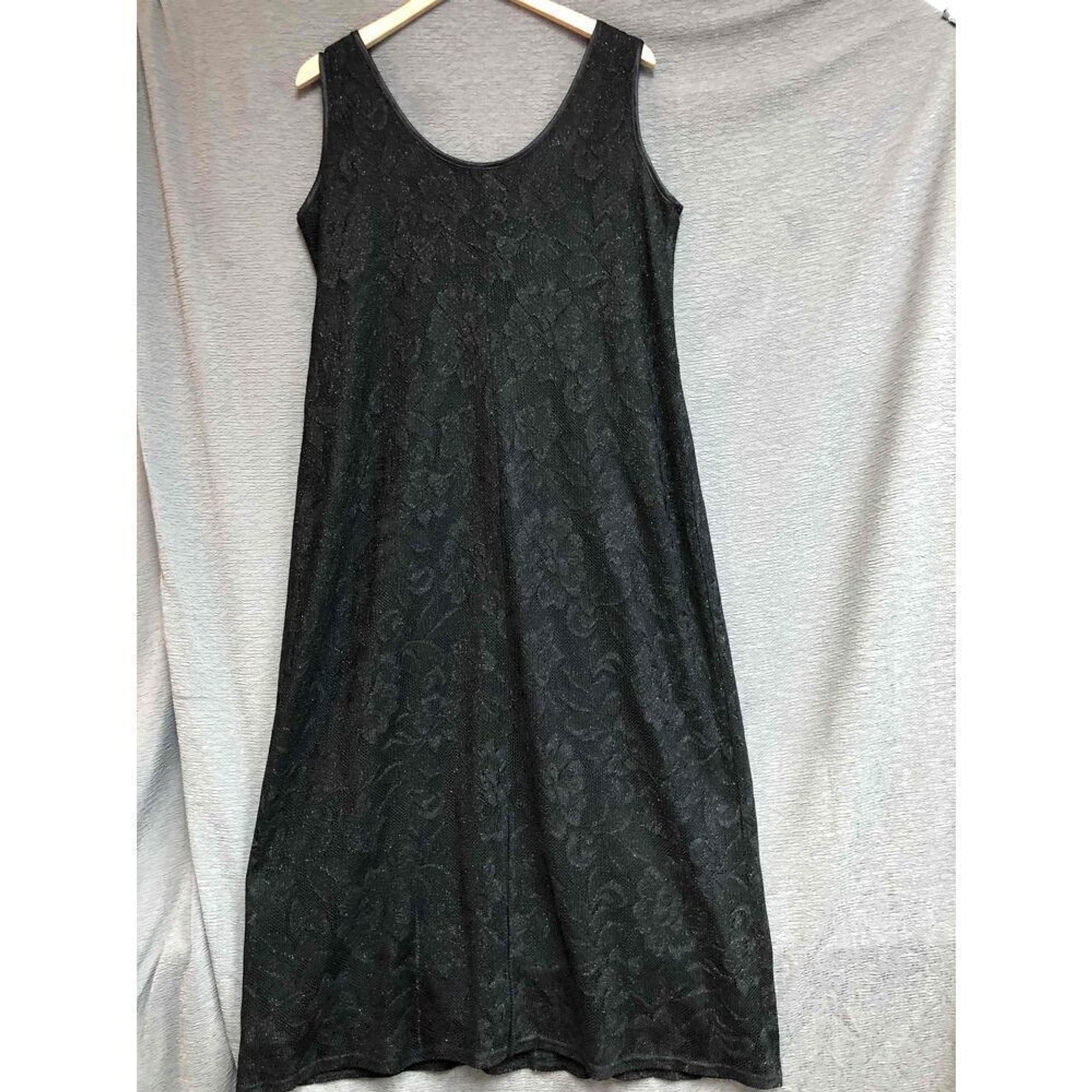 Working Classics Design And Co Black Lace Overlay Sheath Dress Size 14/16