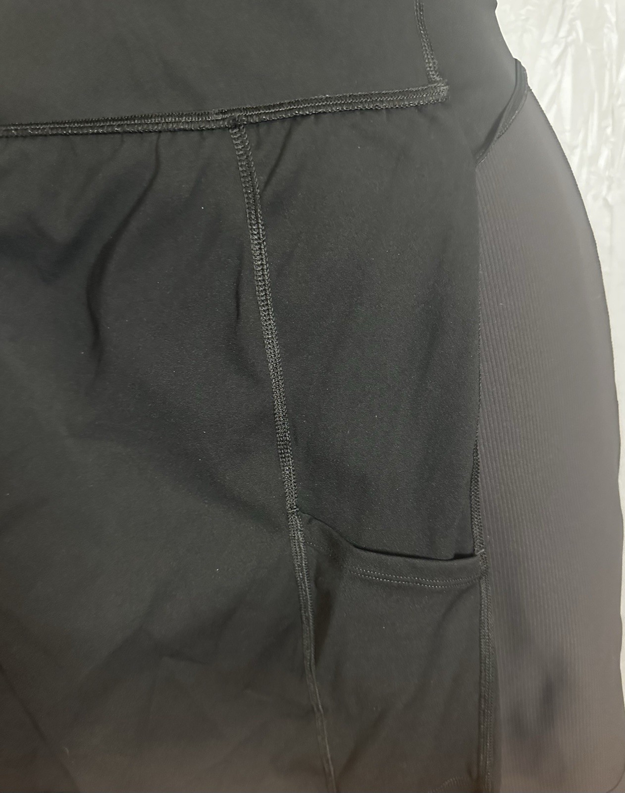 Spanx Get Moving Plus Size 1X Easy Access Ribbed Black Dress Stretchy Skort