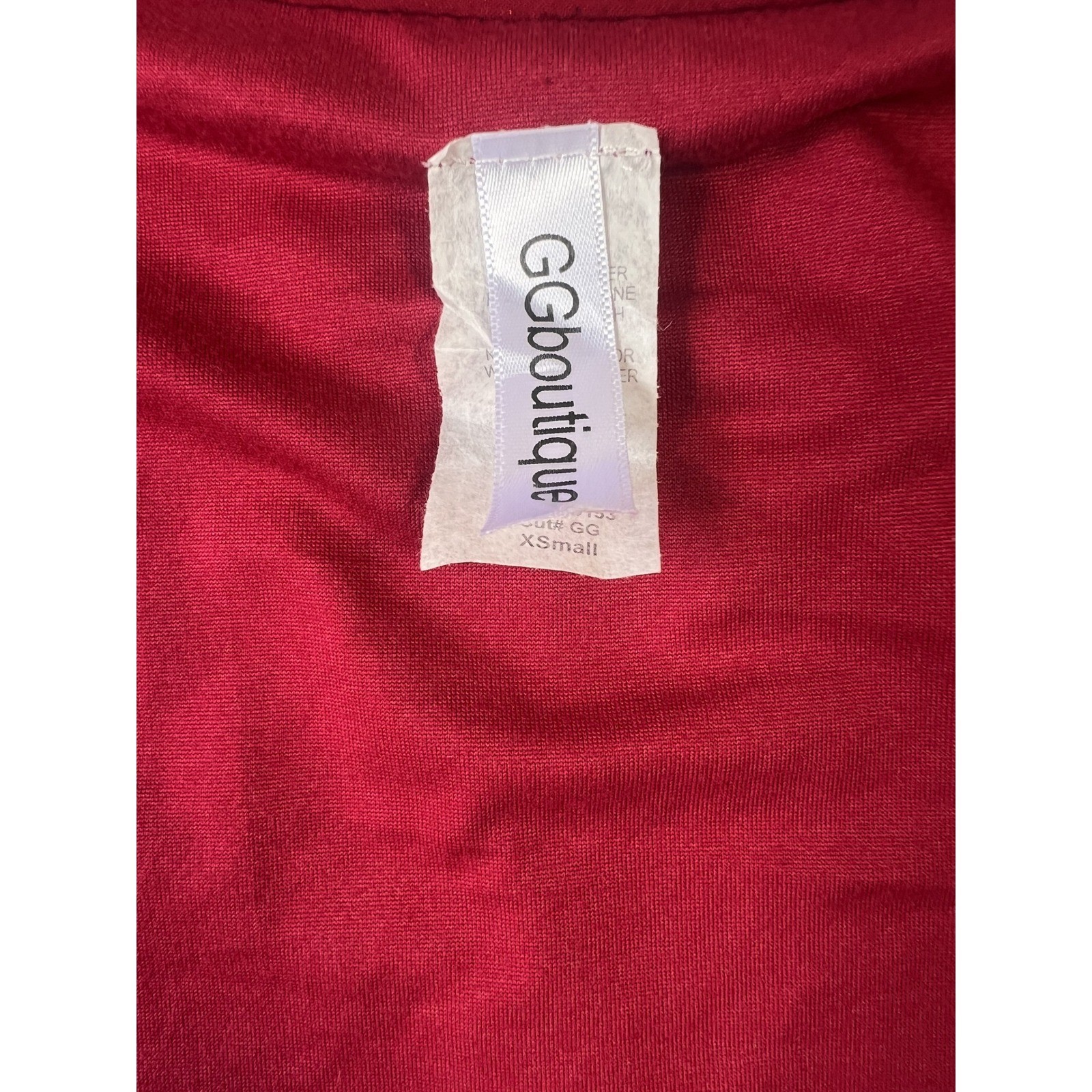 GG Boutique Tiered Ruffle Romper Dress XSmall Red Glitter Long Sleeve Skort