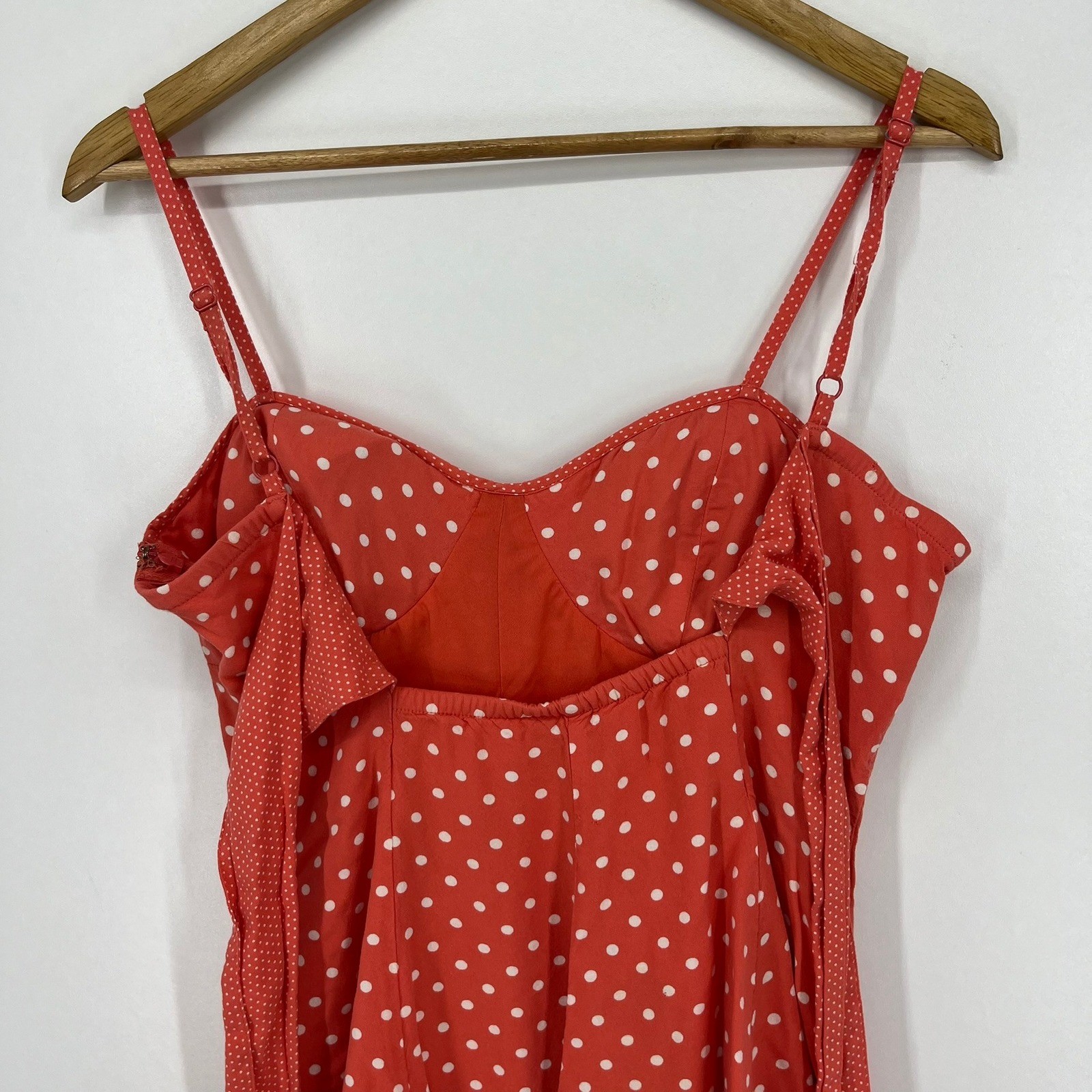 American Eagle Outfitters Red Polka Dot Mini Dress Womens Medium Sweetheart