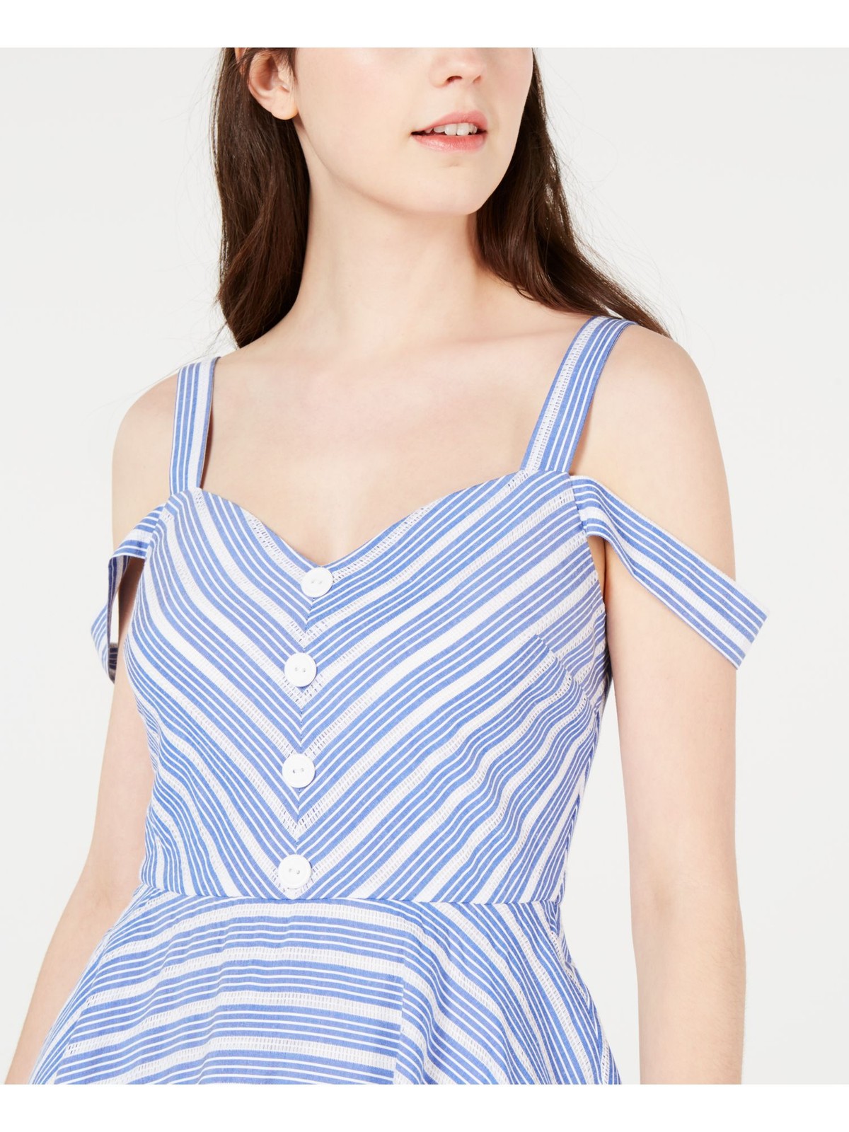 CITY STUDIO Womens Fit + Flare Above The Knee Dress Sleeveless V Neck