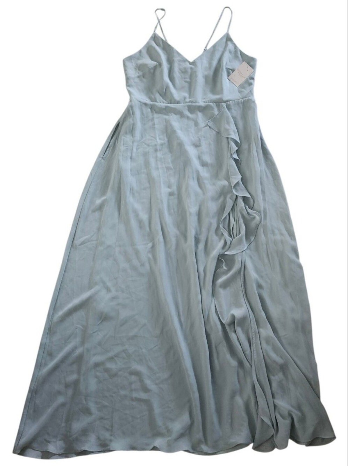 Birdie Grey Sage Green Theresa Chiffon Bridesmaid’s Dress. Sz. XXL