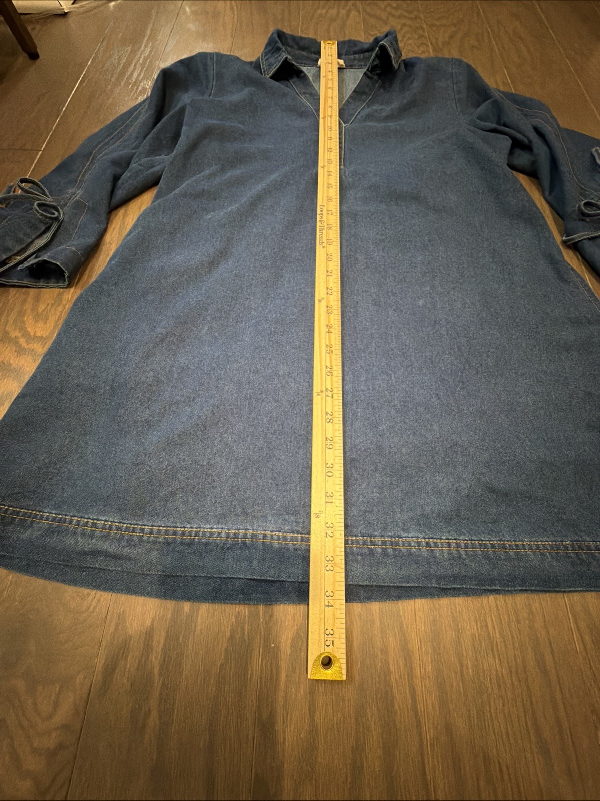 💥Entro🔥Denim Tunic Mini Baby Doll/Resort/City/Modern/Rodeo/Western~Sz~L/EUC💥