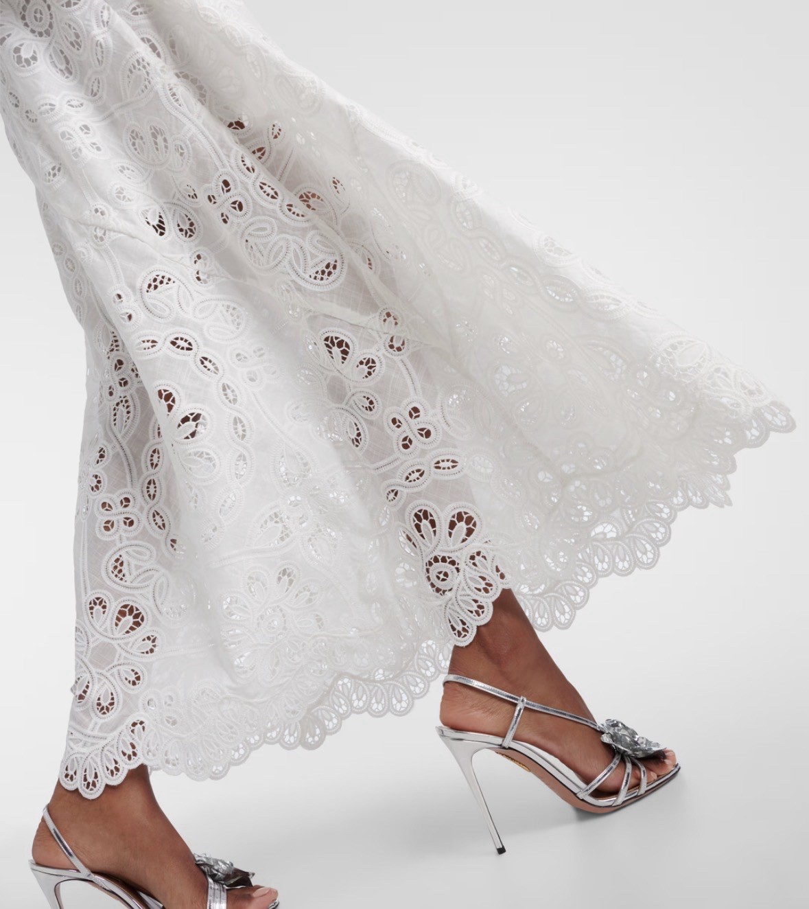 Zimmermann Ottie Lace Guipure Long Sleeve Maxi Dress AU0/US4/UK8