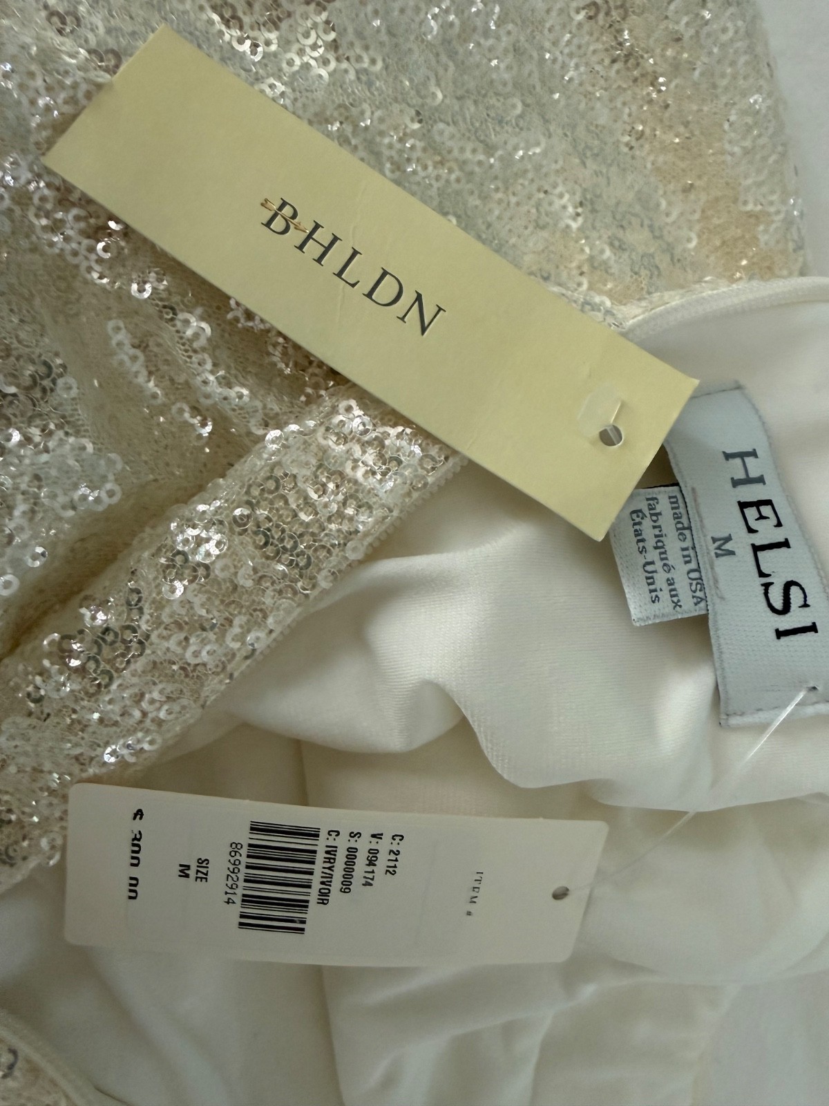 Helsi white silver dress from Anthropolgie size medium