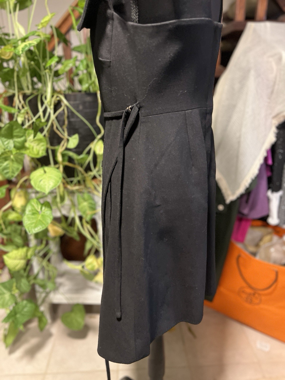 Chic Black Knit Asymmetrical Mini Dress — Modern Sculptural Design