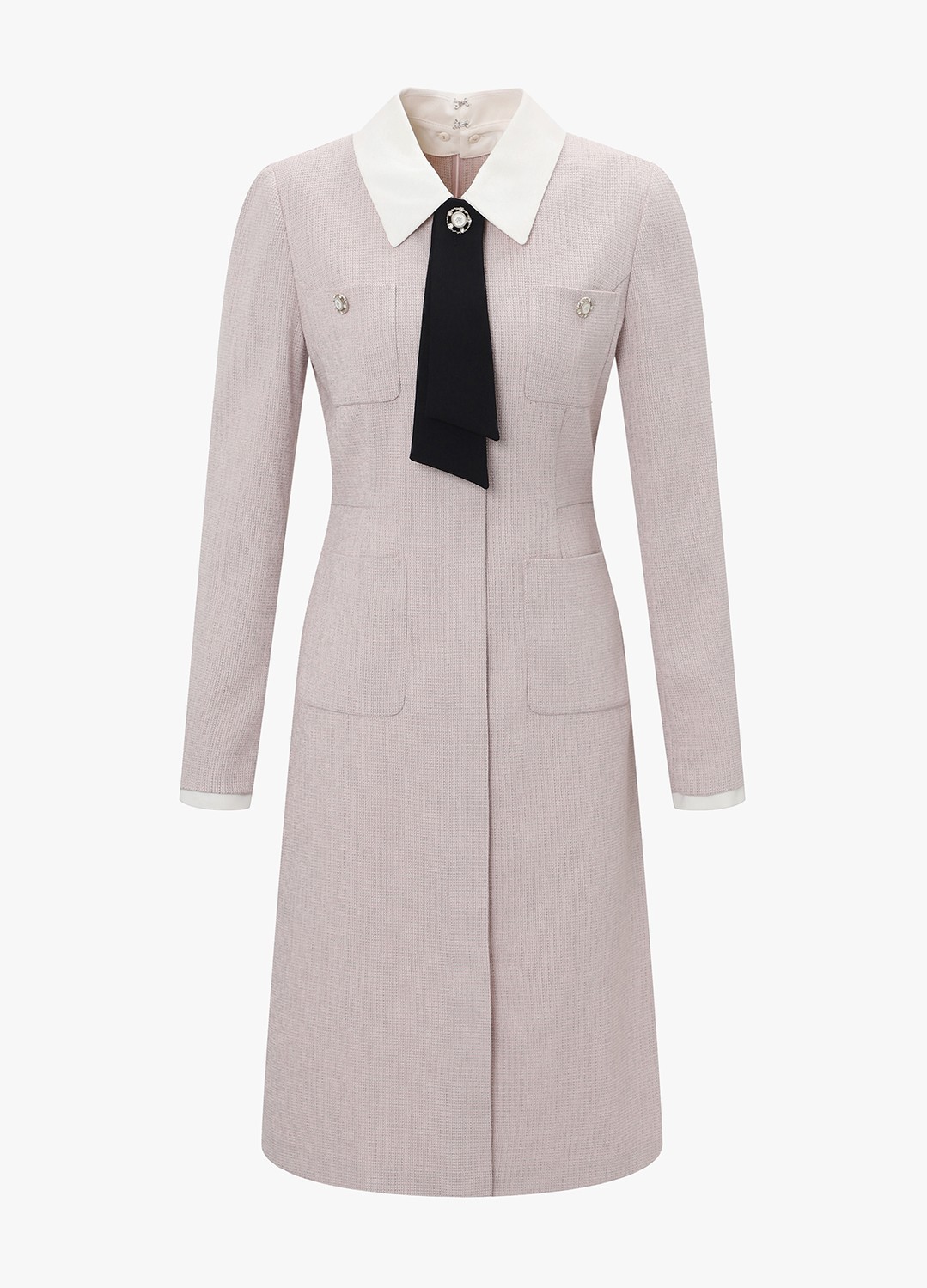 itMICHAA Korean Light Pink Detachable Collar Dress US 8/KR 66 (Waist 30in)