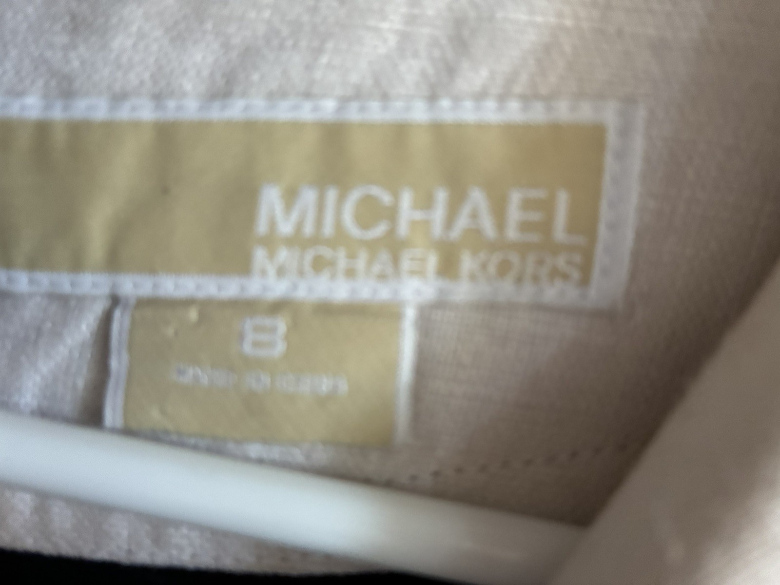 Michael Kors, Black And Ivory Short Linen Tunic Caftan Size 8