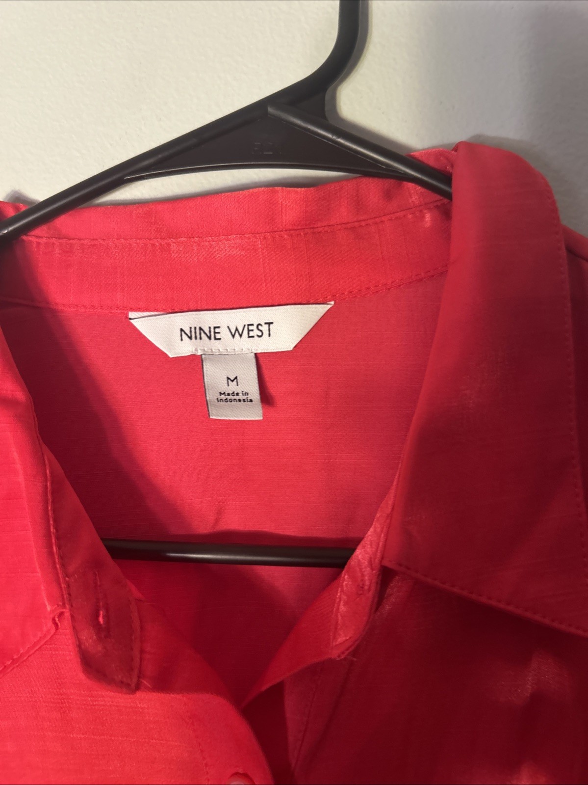 Nine West Strawberry Pop Button Up Dress Size M NEW with Tags