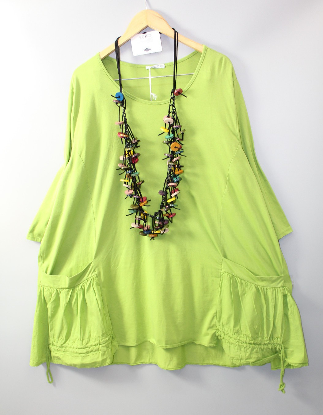 Moonshine tunic shirt size 48 50 52 lagenlook size 3 green