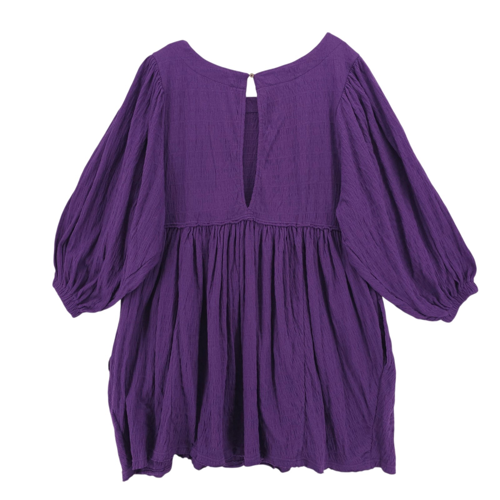 NWT FREE PEOPLE BEACH Get Obsessed Babydoll Mini Dress Petunia Purple MEDIUM