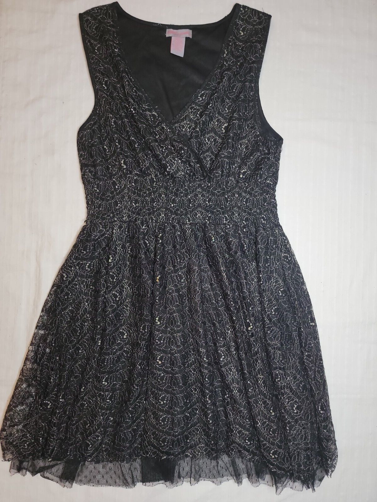 Womens Dress Black and Gold Size L Ultra Pink