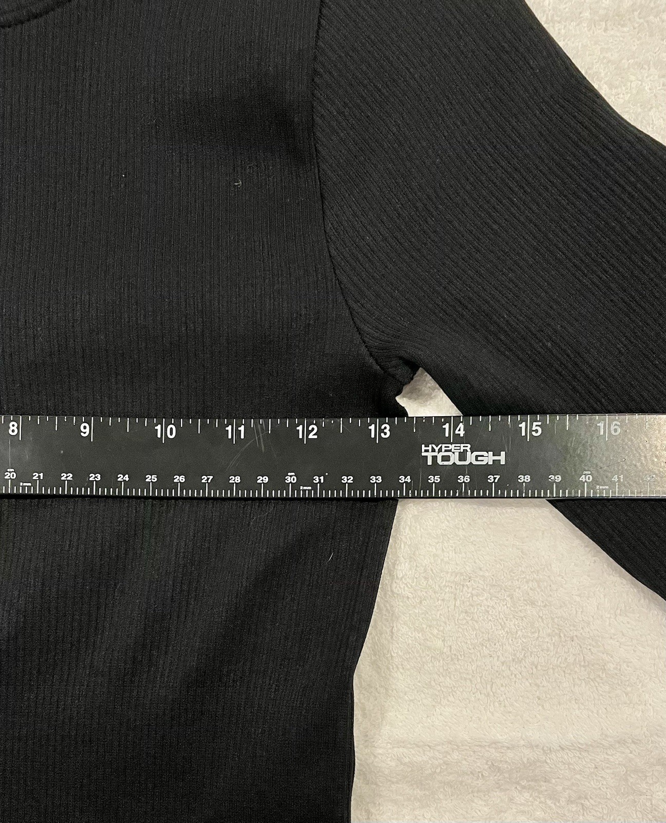 OQQ Size Medium Compression Stretch Ribbed Little Black Dress Long Sleeve Sexy M