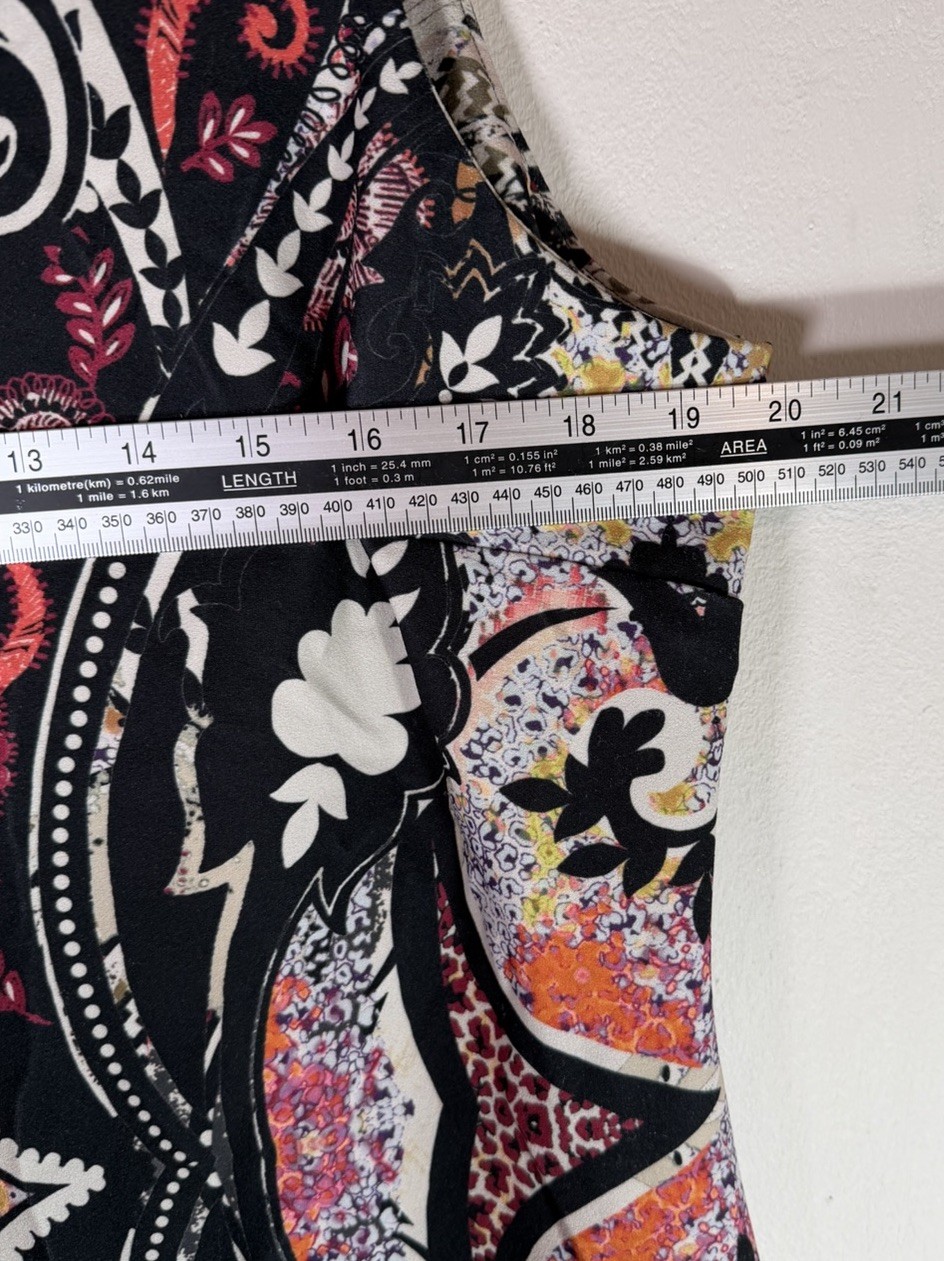 Next Geometric Patterned Bodycon Midi Dress UK 20 Multi Colour Sleeveless BNWT