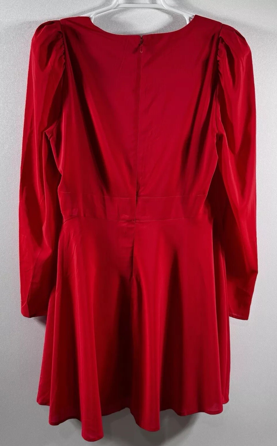 Express NWT Plunging Keyhole Long Sleeve Red Dress Size 10 Holiday Classic