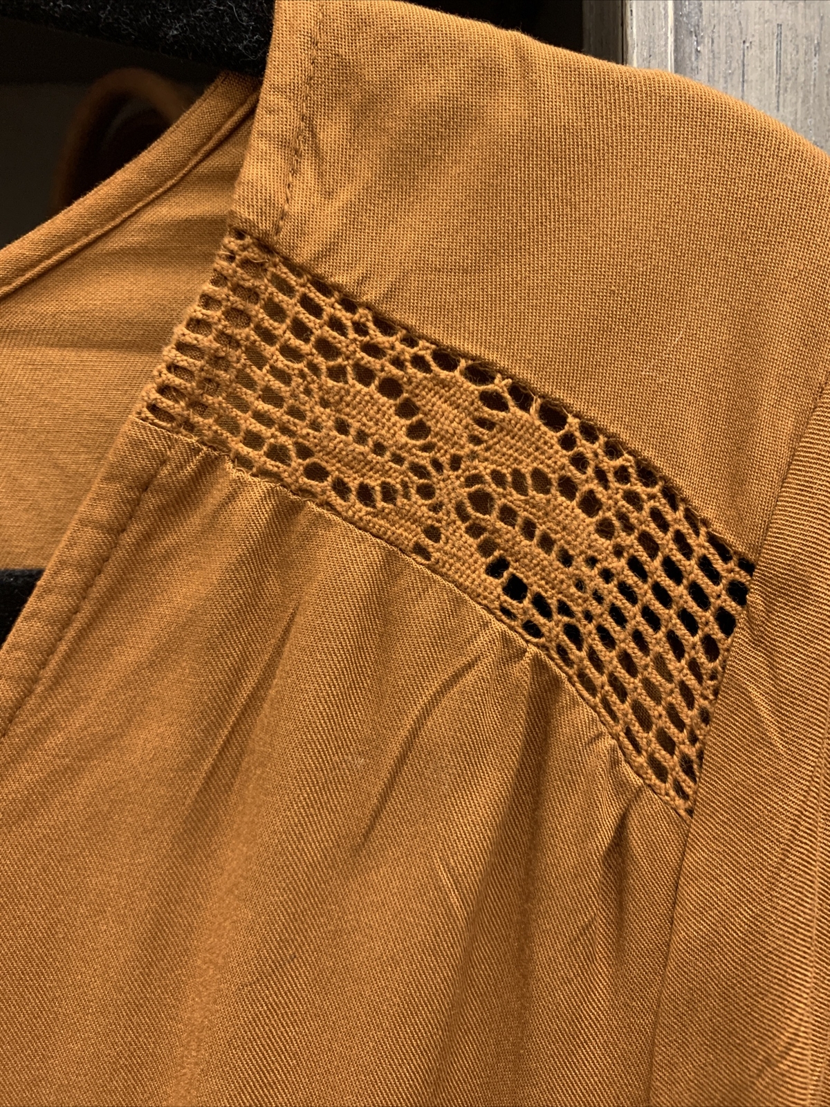 honey brown long sleeve cotton old navy dress size S Never worn
