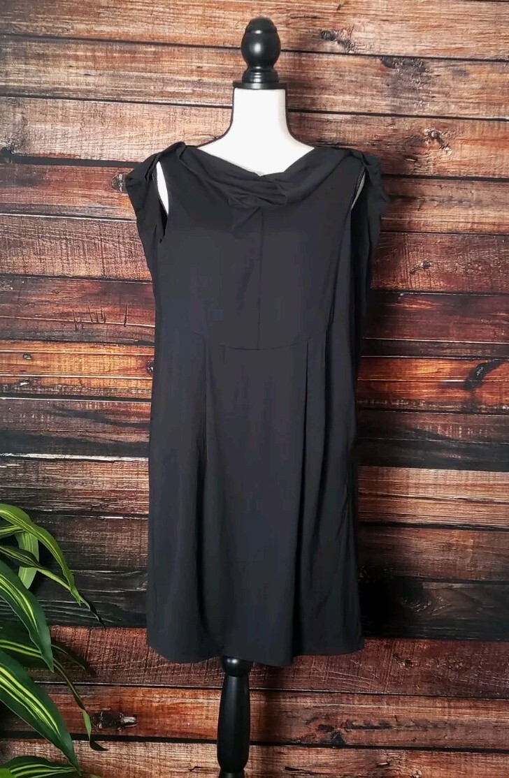 KENZO Paris Dress Size EU 38 Cowl Neck Draped Shoulder Pockets Unique