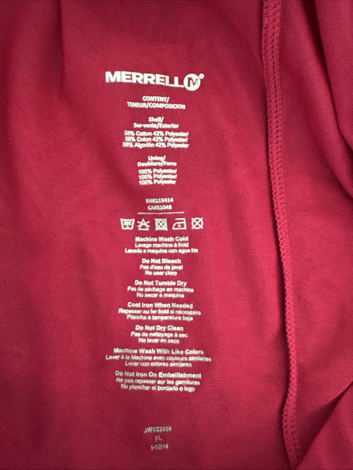 Merrell Women’s S Selectwick SS Active Dress Burnout Lined Pink EUC