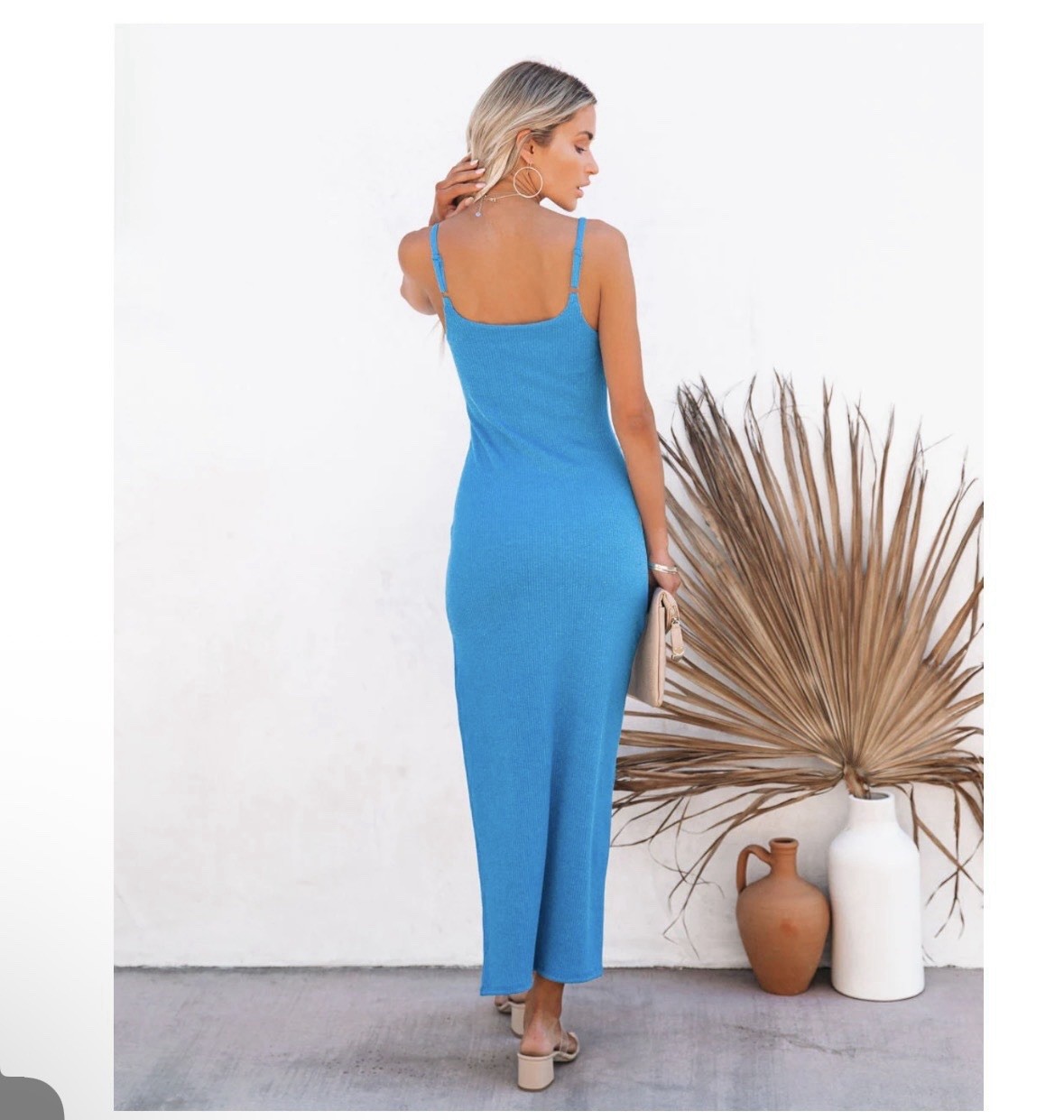BEST SELLER! NEW! Turquoise Ribbed Knit Midi Dress