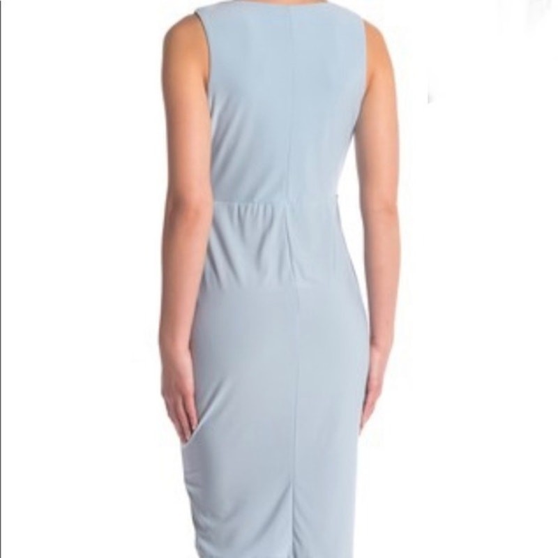 Superfoxx Lightweight Packable Blue Dress New Knee long knot Tie Extra Small XS