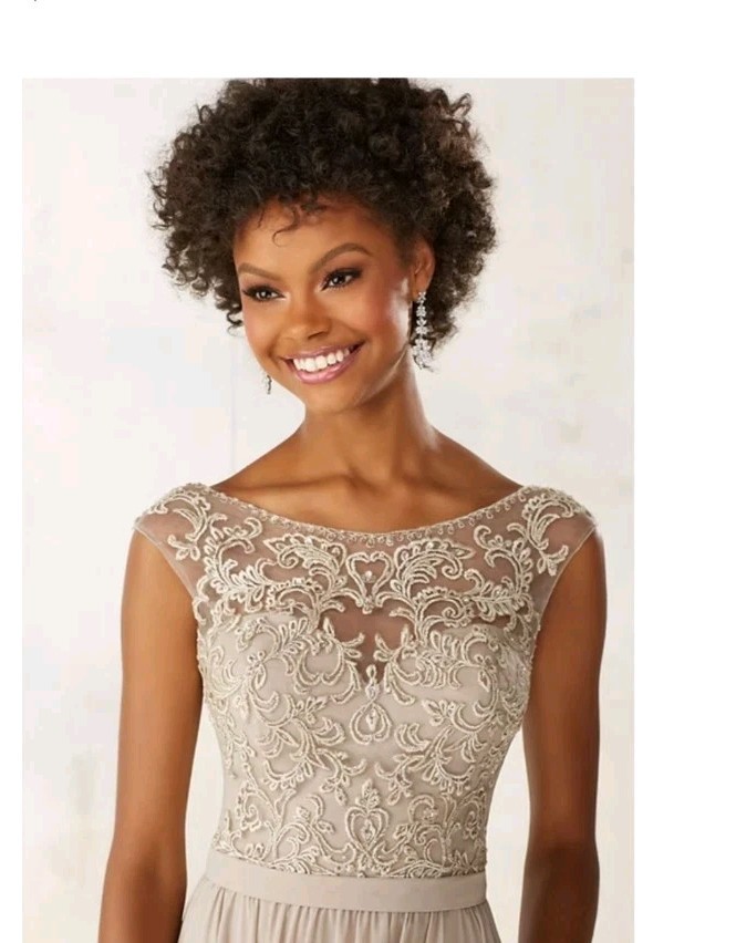 Title: Morilee Madeline Gardner Style 21360 Beaded Lace Illusion Chiffon Formal