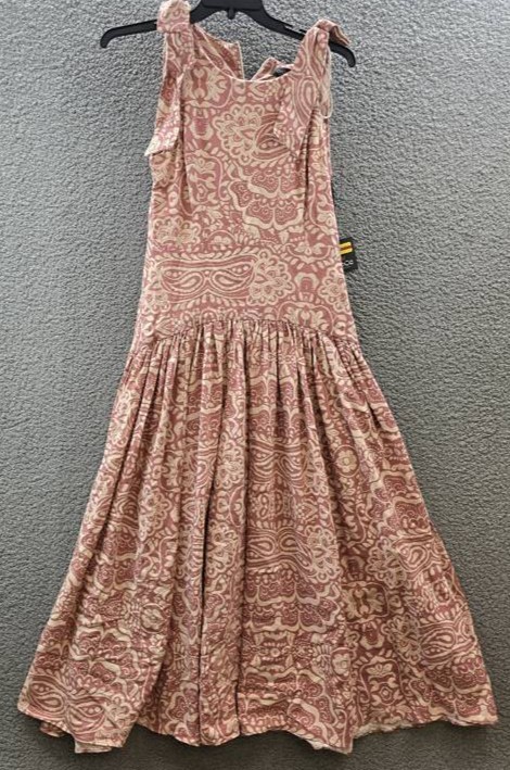 CeCe Linen Blend Sleeveless High-Low Maxi Dress Women’s M Mocha Back Zip Closure