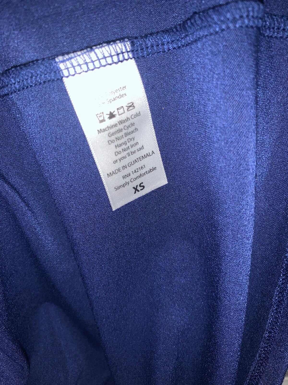 Lularoe Dani XS Extra Small Solid Navy Little To No Stretch