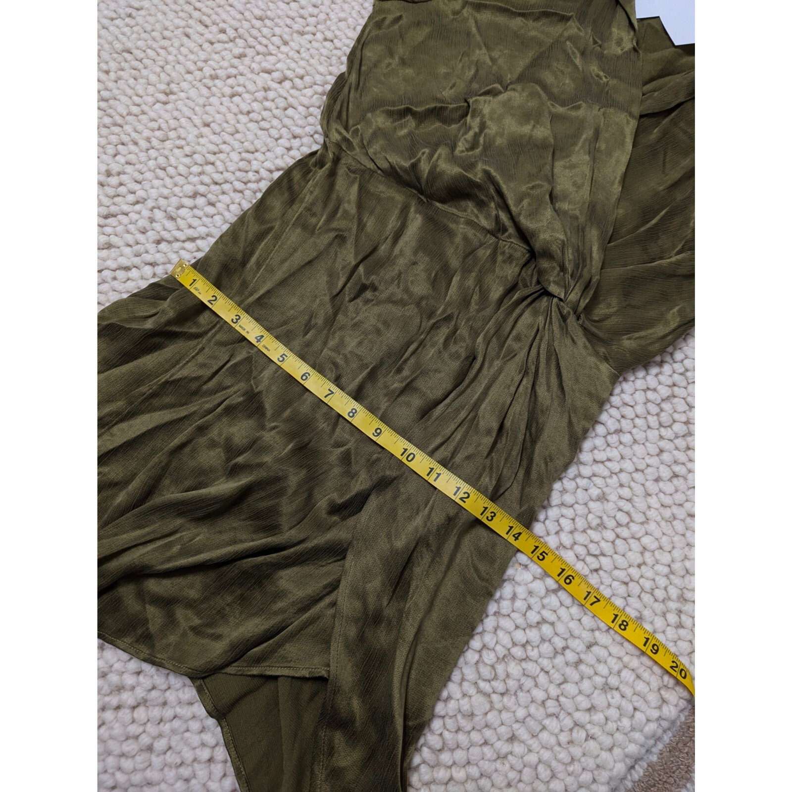 H&M Low-cut V-neck Wrapover Tunic with Draped Knot Detail Size 6