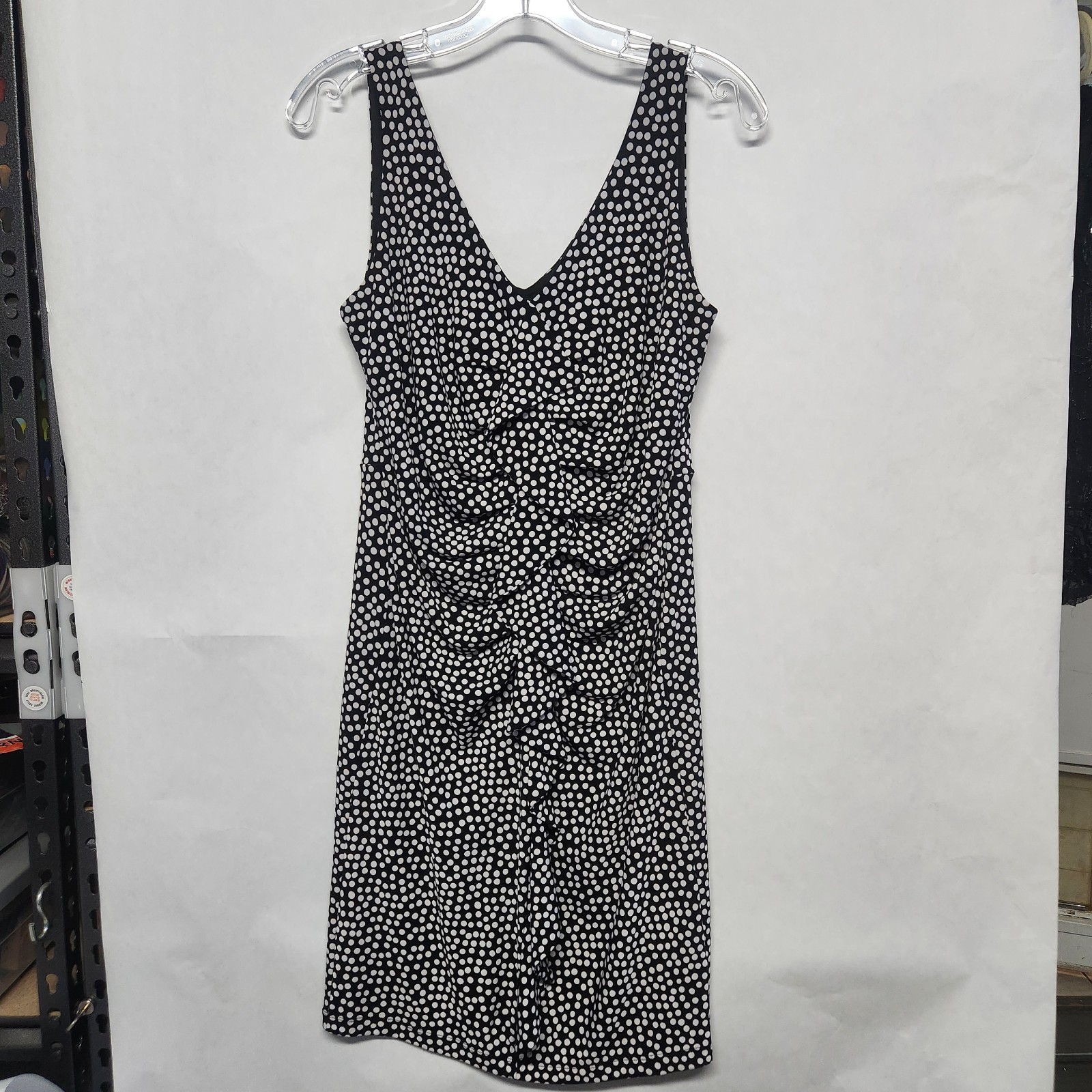 Womens Size 8 Halter Dress Navy Polka Dots Valerie Bertinelli Midi New With Tags