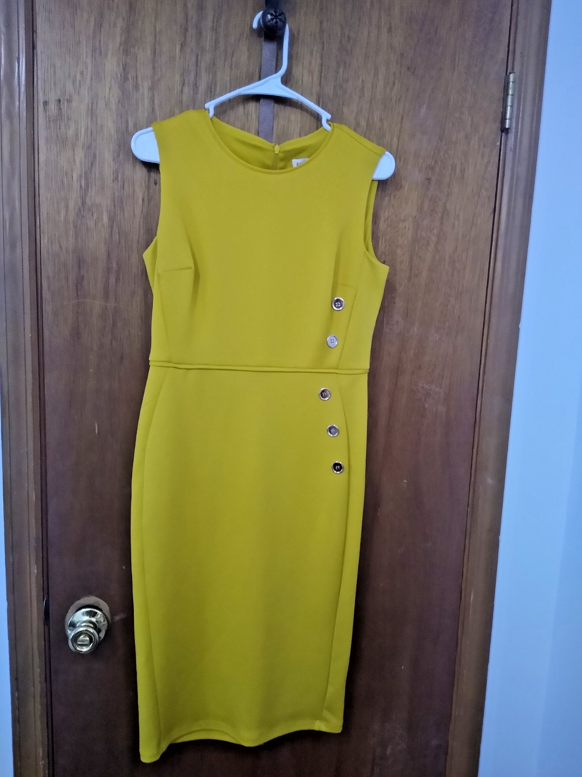 Beautiful Autumn-Yellow Midi Dress, Sleeveless – Enfocus Studios