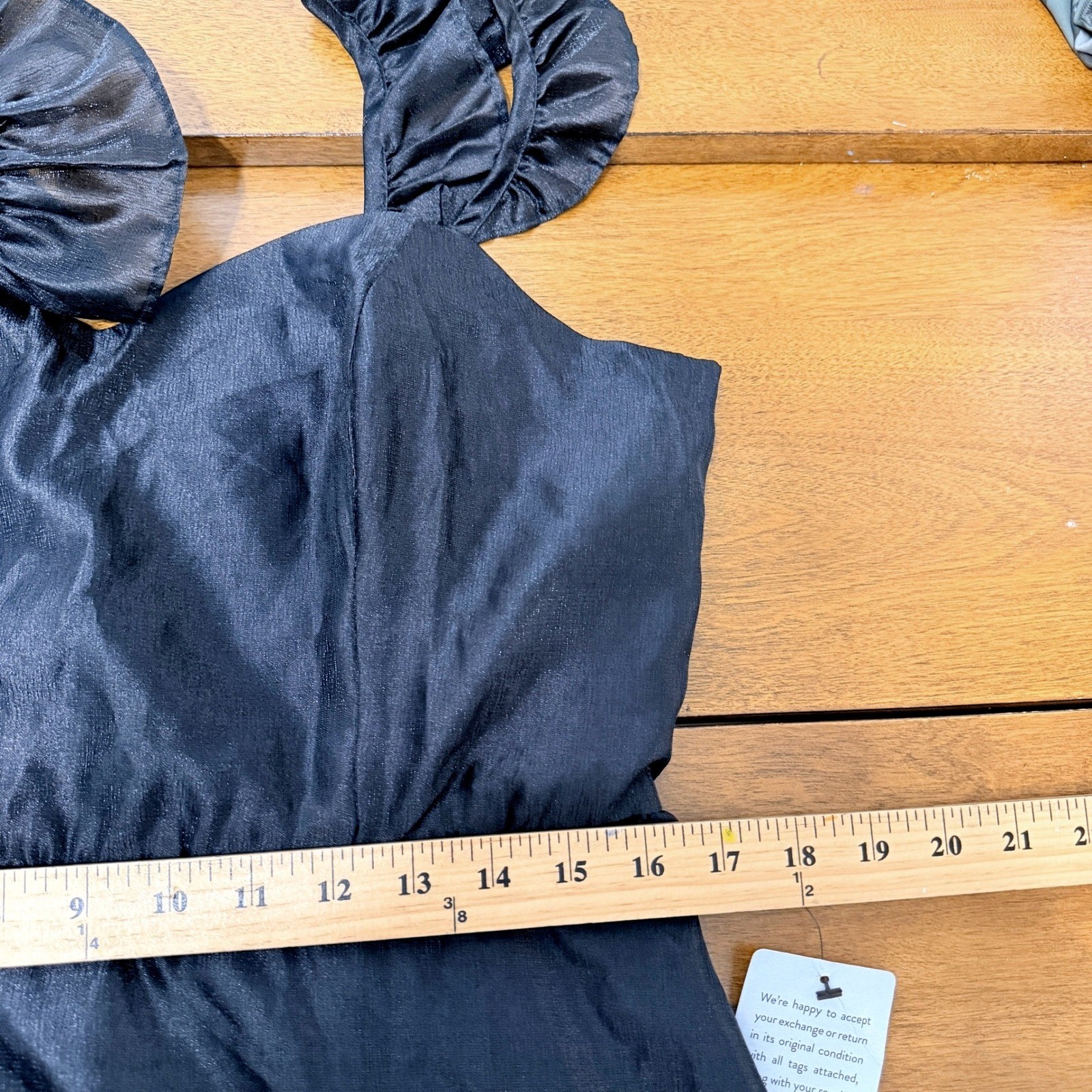Lulus Effervescent Aesthetic Black Tiered Ruffled Midi Dress XL Event Party