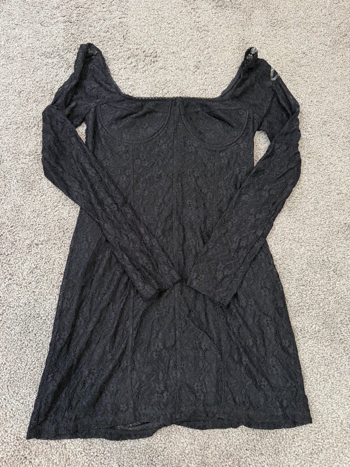 NWT PACSUN LA HEARTS LACE BLACK DRESS SIZE LARGE