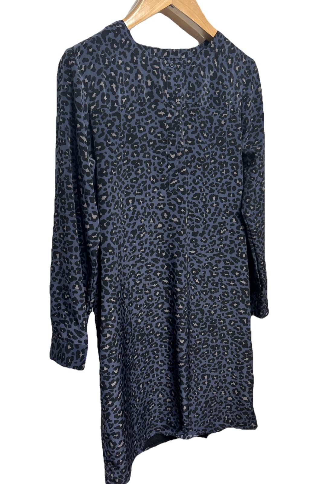 Banana Republic Animal Print Dress Blue Black Beige Women’s Size 10 EUC