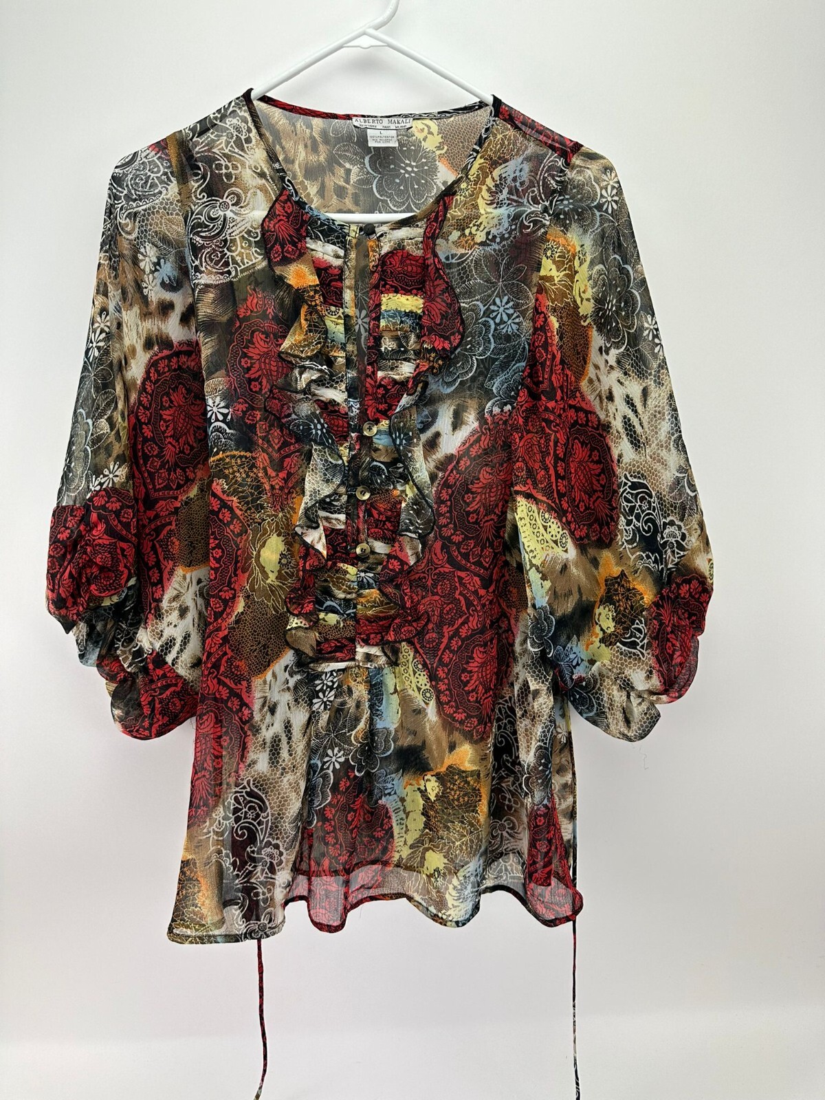Alberto Makali Womens Floral Dress Size L